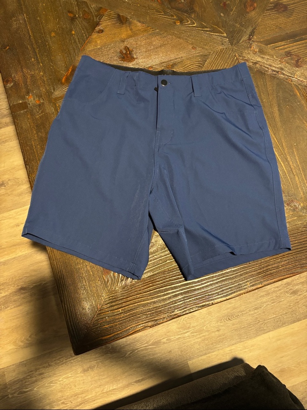 Men's Flat Front Navy Active Shorts
